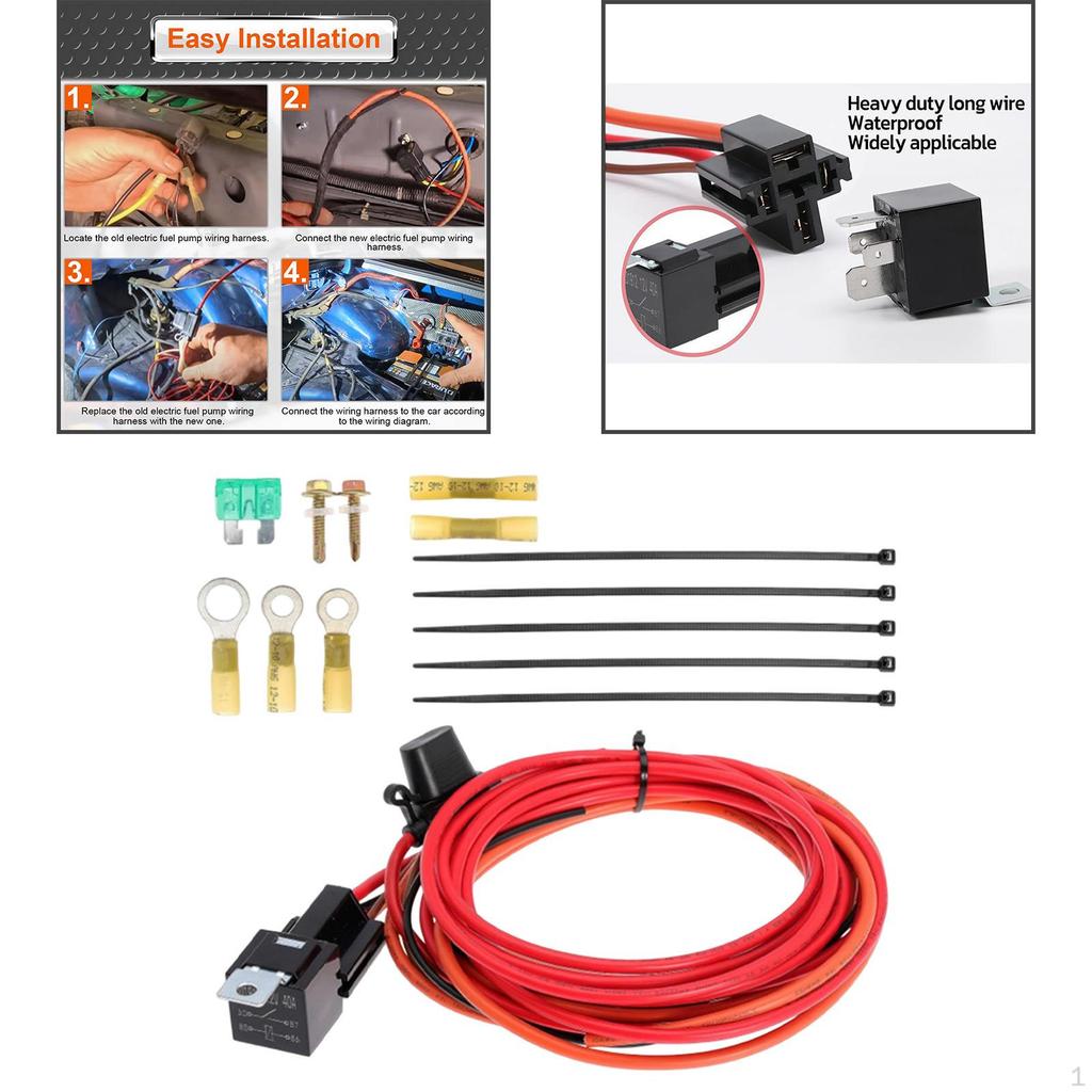 Elektrisches Kraftstoffpumpen-Relais-Kit Klemmen Lange Kabel Wasserdicht für LKW