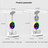 Lampă de masă reîncărcabilă pentru studiu, lampă de birou Lumină de lectură Lumină de masă LED cu ventilator, lampă de lectură cu afișaj de ceas cu LED