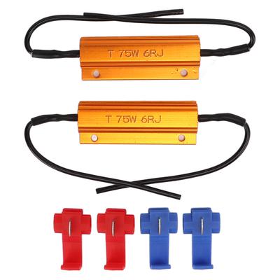 Lot de 2 résistances de charge 75 W 6 ohms pour lampe LED portable, pour décoder la résistance et la charge