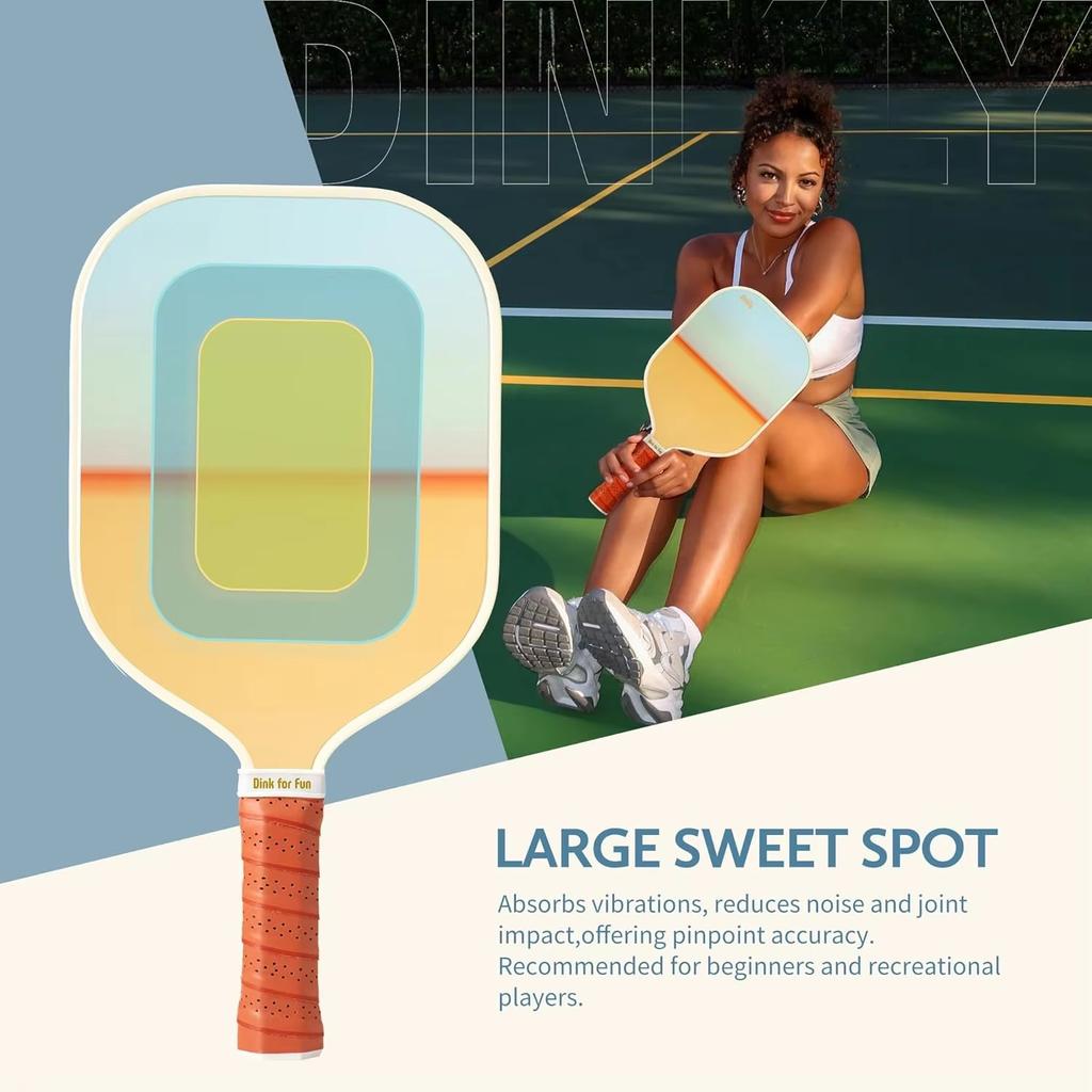 2026 Pickleball Paddles Set 2/4 USAPA Approved Graphite Fiberglass Racket 2 Paddles 4 Balls 1 Portable Carry Bag Adult 227g