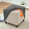 Elastic Jacquard Ottoman Cover Velvet Footrest Slipcover New Footstool Case  Home Decor