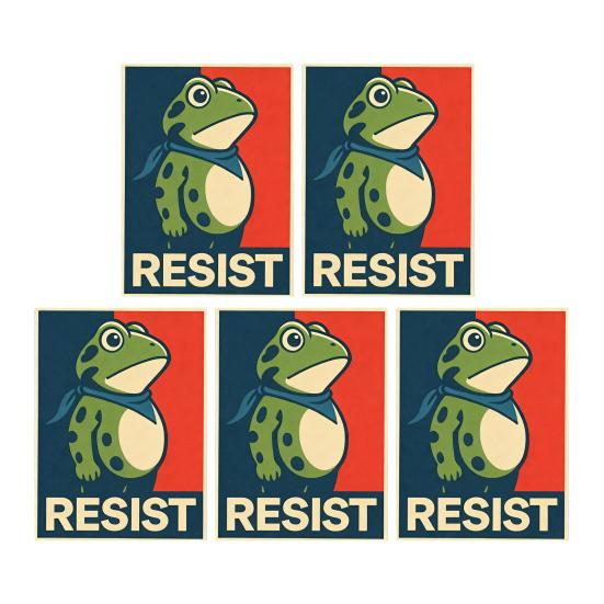 1/5/10/20/50/100Pcs Resist Frog Sticker Waterproof PVC Frog Meme Sticker Cell Phone Laptop Computer Helmet Water Bottle Decorative Animal Decal