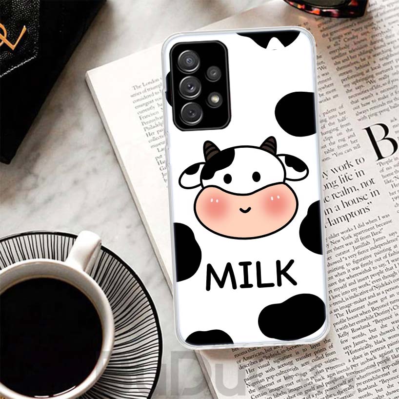 Dairy Cattle Cow Speckle Cute Cover For Samsung Galaxy A51 A50 A71 A70 Phone Case A21S A31 A41 A10 A20E A30 A40 A01 A11 A6 A7 A8