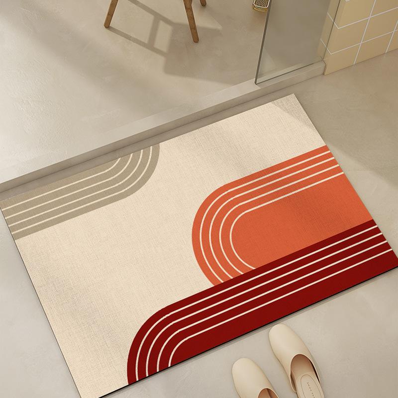 

Противоскользящий коврик для ванной в скандинавском стиле, впитывающий коврик для двери туалета, износостойкий коврик из диатомовой грязи 50 * 80cm