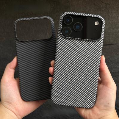 For iPhone 17 16 Pro Max Case Hard Matte Carbon Fiber Texture Anti Fingerprint Cover For iPhone 16 Plus Shell Shockproof Bumper