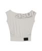 Aejeuyua Dolman Loose Crop T-Shirt Light Grey