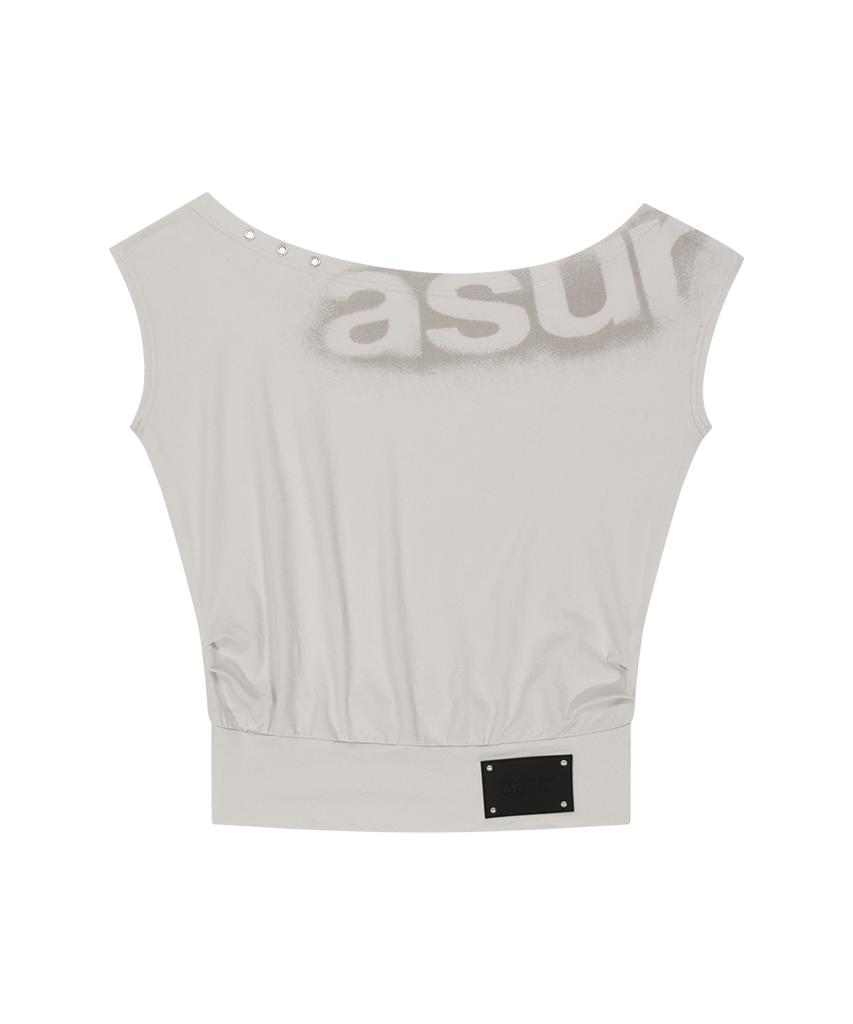 Aejeuyua Dolman Loose Crop T-Shirt Light Grey