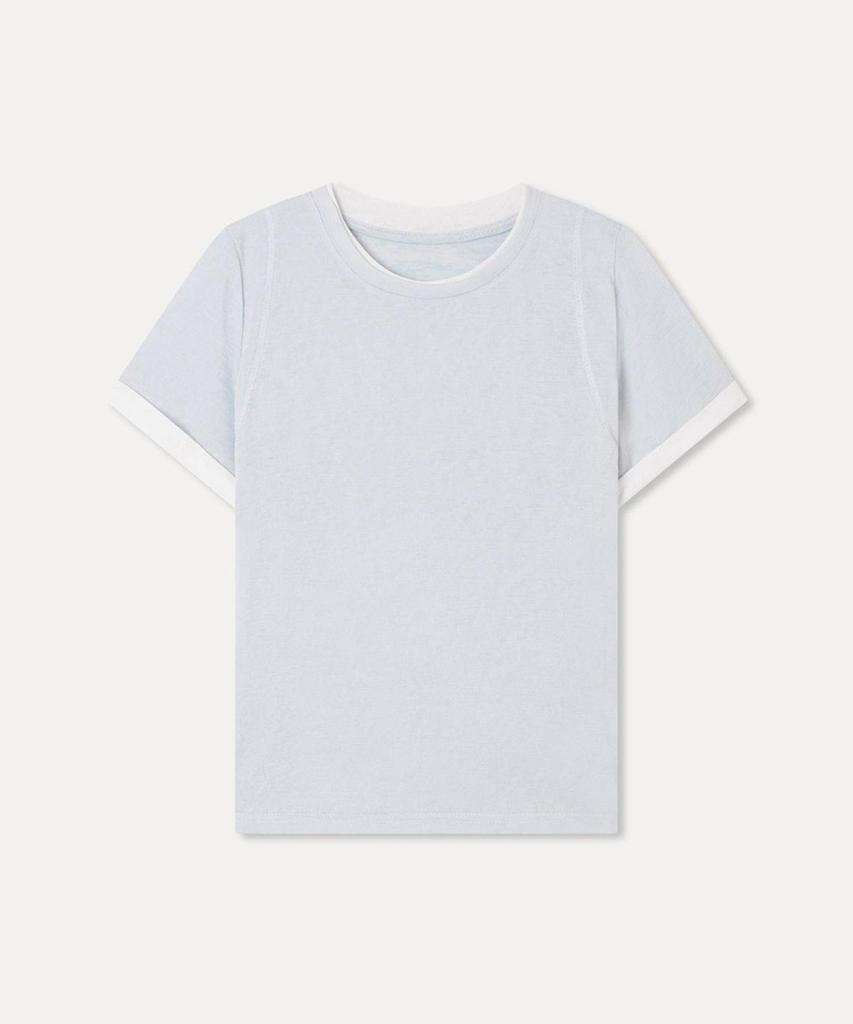 MIXXO Contrast Sleeve Short Sleeve T-Shirt Re Hwg73As_Miwhwg90Aa