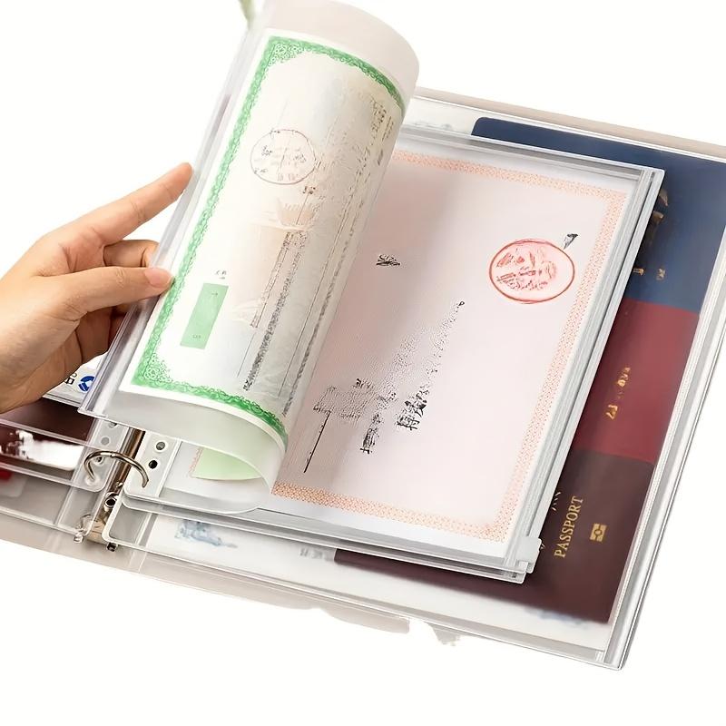 Durable Waterproof Zipper Binder, Plastic Material, Secure Lock Closure, Essential Documents Organizer