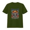 Gothic Wake Up Funny Meme Flame Skull Print Streetwear Casual T Shirt Vintage Stylish Top For Everyday Wear Comfortable