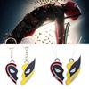 Deadpool Wolverine Best Friends Heart Geometric Alloy Necklace Red Yellow Cartoon Gift