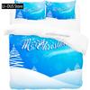 Snow Mountain Bedding Set Winter Snow Scene Comforter Cover for Boys Girls Kids 3D Duvet Cover Set Bedroom Decor 3 Pcs Full Size