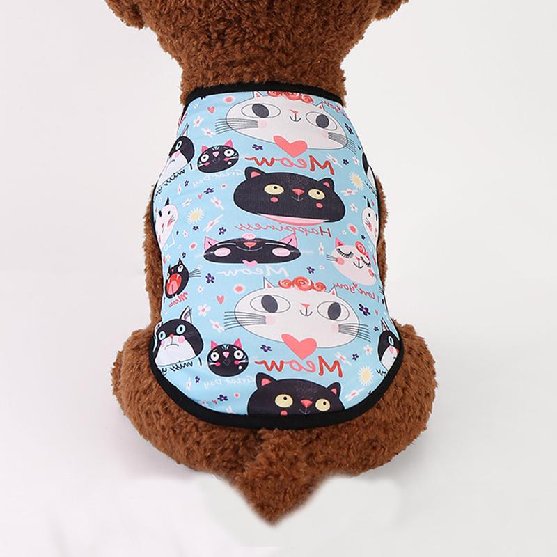Cute Print Sphynx Cat Vest Shirt for Cats Gotas Summer Pet Clothes Clothing Ragdoll Persian Kitten Kedi Shirts mascotas Costume