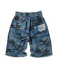 TRAVEL Washed Camo Bermuda Shorts Blue
