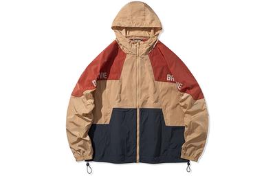 BADFIVE Jackets Men's Taupe Hooded Moderate Other AFDQ213-2