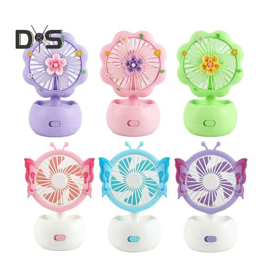 Handgehaltener Mini-Ventilator mit leistungsstarkem Motor, starkem Luftstrom, geräuscharm, tragbar, wiederaufladbar über USB, leiser Desktop-Kühlventilator