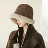 Knitted Hat for Women Retro Winter Thick Warm and Cold Proof Thickened Thermal Knitted Hats