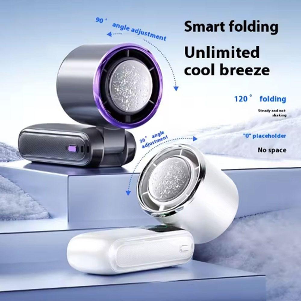 100 Speed Infinitely Mini Handheld Fan LED Display Powerful Turbo Fan  Cooling Fan
