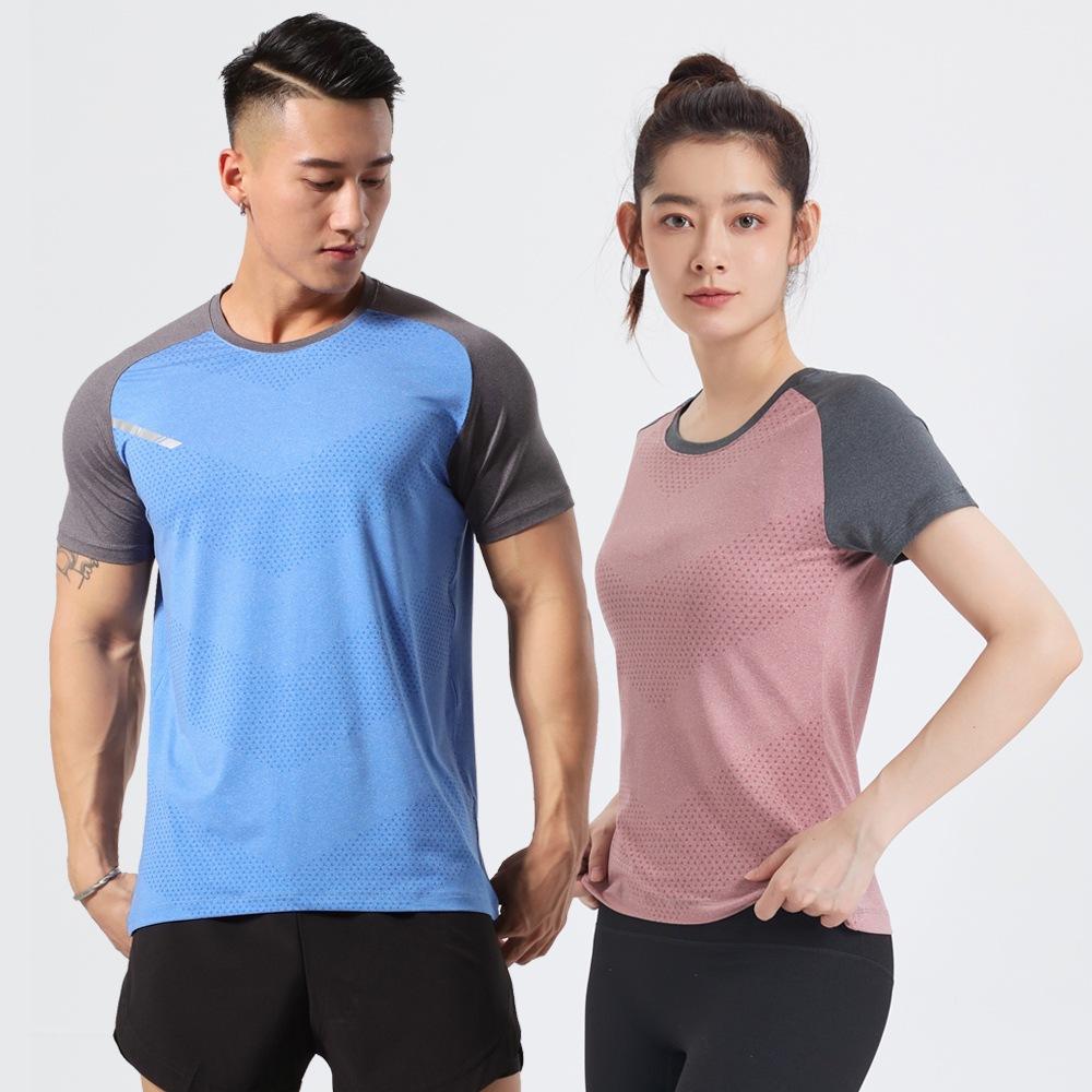 (47-98KG)Men's Quick Dry Sport T-shirt Elastic Tights Breathable Workout Fitness Tops Running Hiking Gym Clothing Shirt