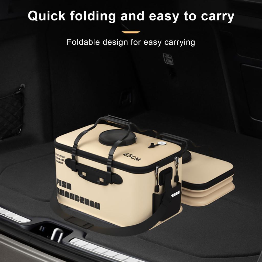 Fishing Fish Box Portable EVA Live Fish Bucket Fishing Accessory Fishing Tackle Multifunctional Live Fish Baits Bucket