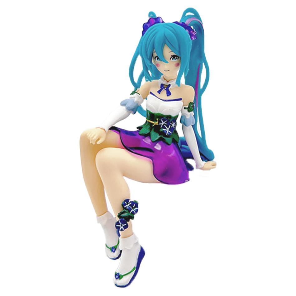14.5cm Anime Figure Hatsune Miku Morning Glory Fairy Noodle Stopper Miku Action Figure PVC Collection Model Ornament Toys Gifts