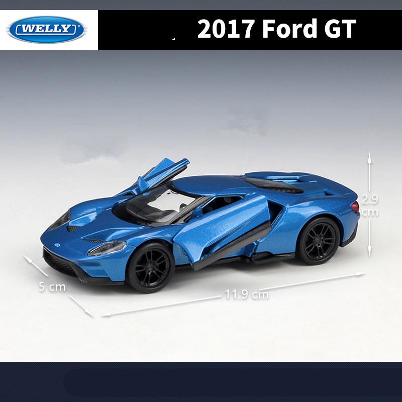 Welly 1/36 Ford GT 2017 Alloy Sports Car Model Diecasts Metal Classic Racing Vehicles Car Model Simulation Collection Kids Gifts