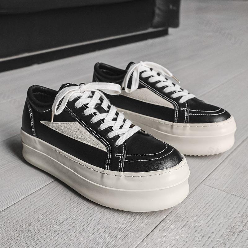 Fashion 2025 Spring New Niche Design Fashion Thick Soled Height Increasing Flat Shoes Low Top Sports Leisure Lightweight Chunky sneakers