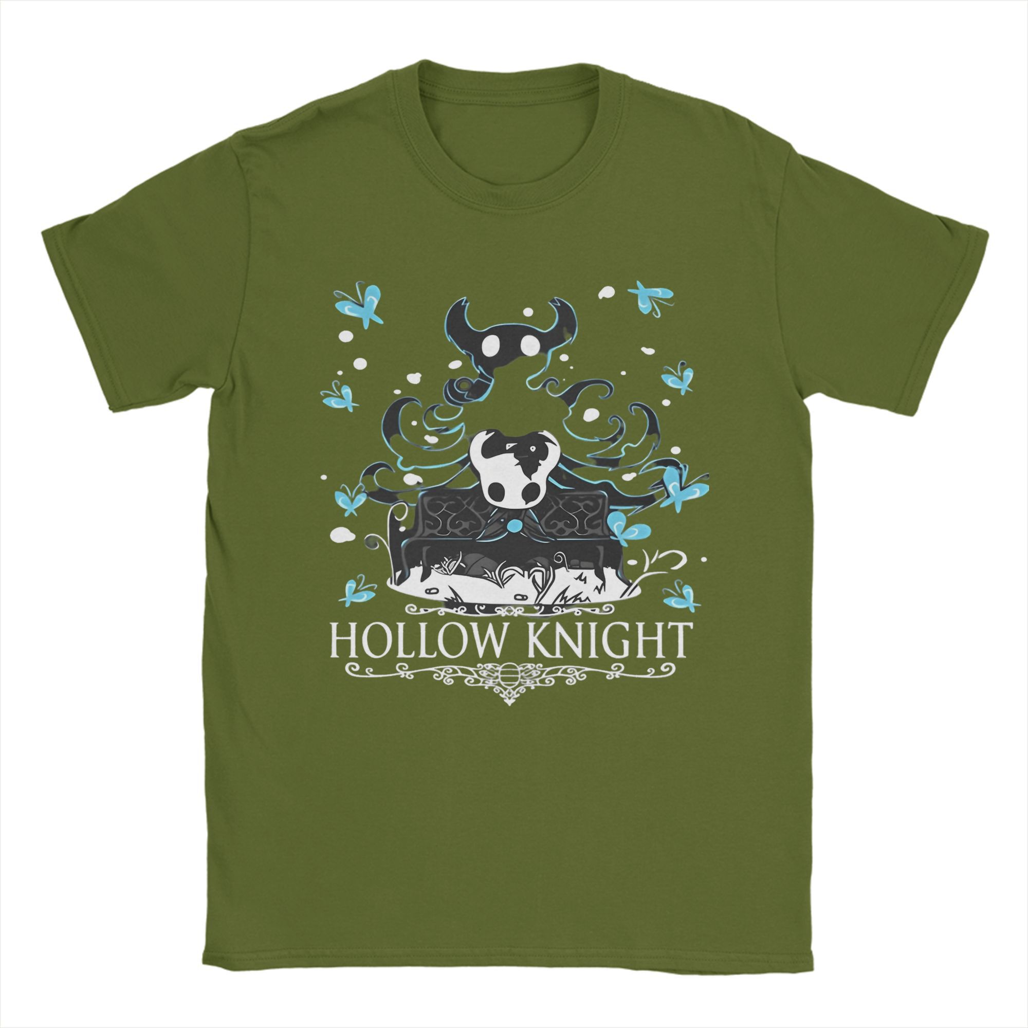 

Мужские футболки Hollow Knight Silksong Игра Хлопковые топы Креативные футболки с коротким рукавом и круглым вырезом Классическая футболка 4XL