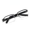 Randlose Lesebrille für Damen Halbrandige quadratische Brille Business High Definition Brille mit +1 bis +4
