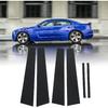 Car Window Pillar Sticker 6pcs Pillar Post Decal Trim Gloss Black Side Door Window Cover Trim Replacement for (2011-2021)