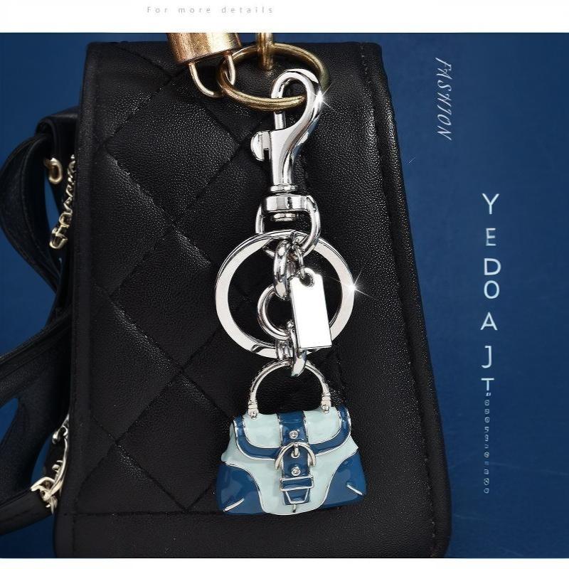 Miniature Bag Charm Vintage Enamel Luggage Briefcase Keychain Gifts For Corporate Women Travel Lovers