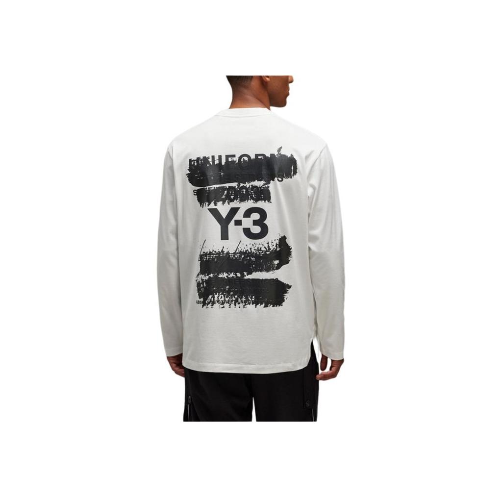 Adidas X Y-3 U GFX L/S Tee White Unisex Streetwear JM3234