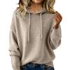 Women S Loose Fit Hooded Knit Pullover Sweater Long Sleeve Solid Color