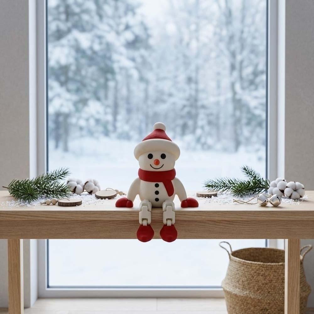 Fully Flexible 3D Printed Figurine Christmas Miniature Ornament Winter Gifting