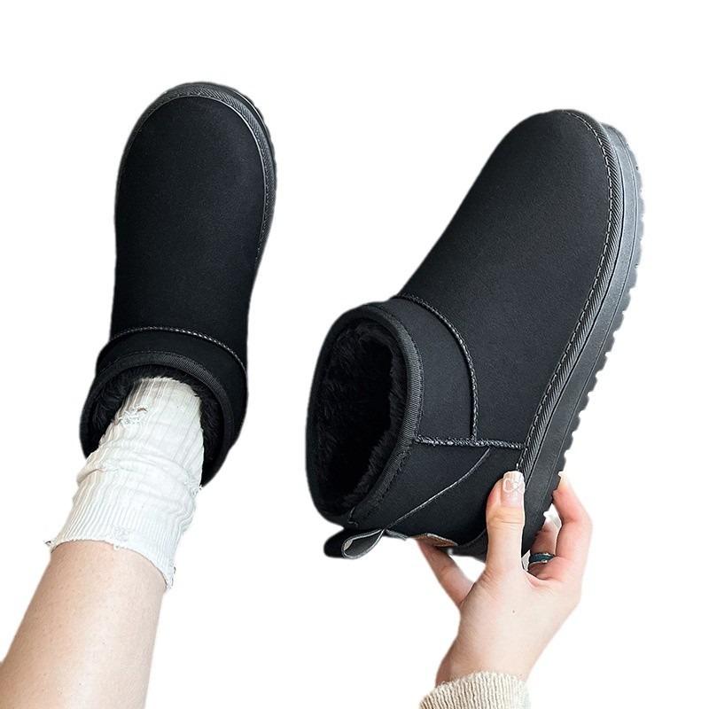 Winter Snow Boots Women's New Thick-soled Non-slip Short Boots Piled and Thickened Warm and Cold-resistant Large Cotton Shoes