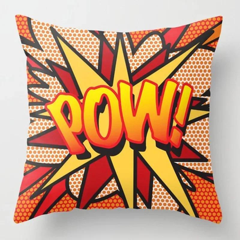 Cartoon Buchstaben Graffiti Kissenbezug Zuhause Schlafzimmer Wohnzimmer Sofa Kissenbezug Mietdekoration Dekorative Kissenbezug