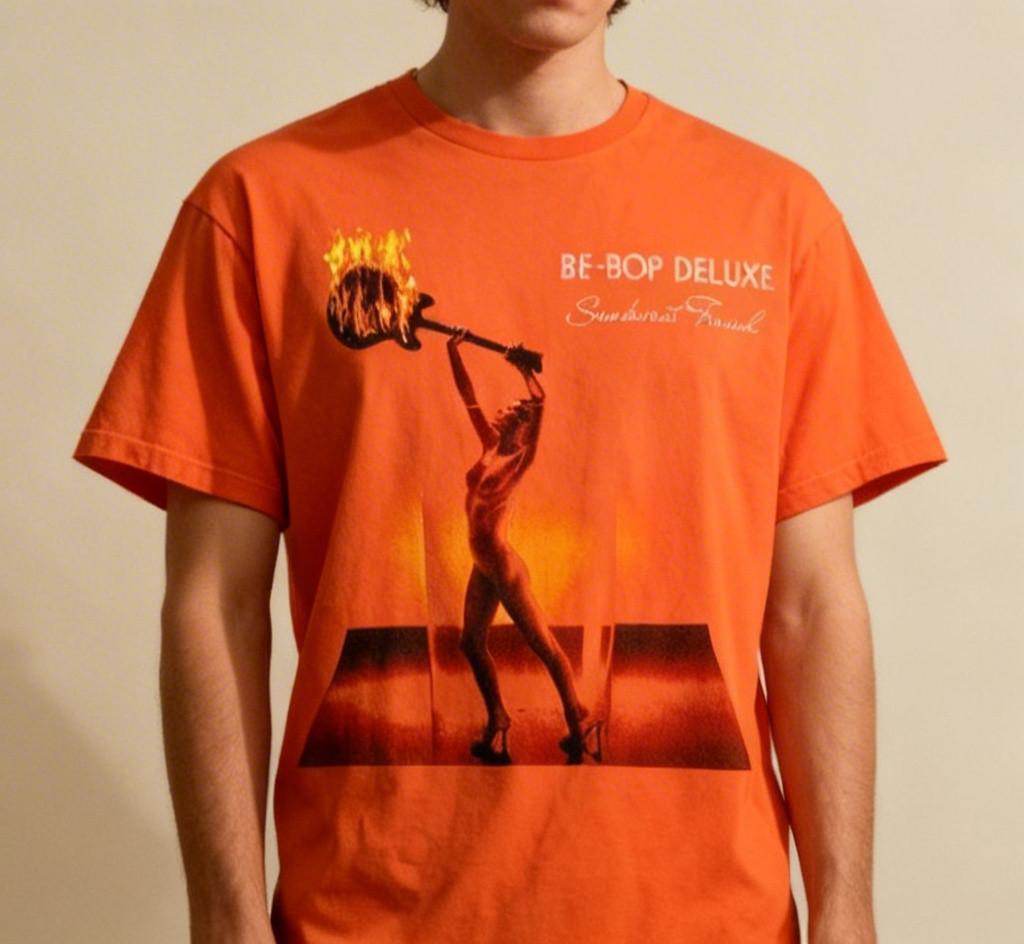 NEW Be Bop Deluxe Band Sunburst Finish Orange All Size Unisex Shirt Unisex T-Shirt XXXL