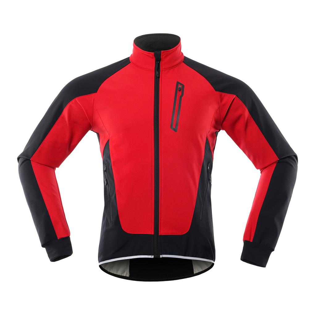 Men Cycle Jacket Waterproof Windproof Thermal Fleece Bike Jersey MTB Bicycle Riding Running Autumn Winter Jacket Coat