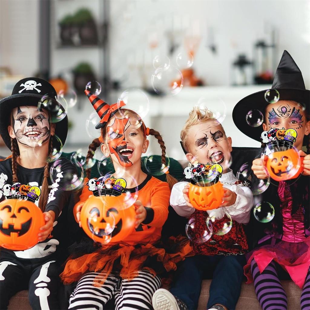 24 Pack Halloween Bubble Wands For Kids - Spooky Ghost, And Designs,  Goodie Bag Stuffers, Birthday Gifts, Carnival Prizes\4.5ml