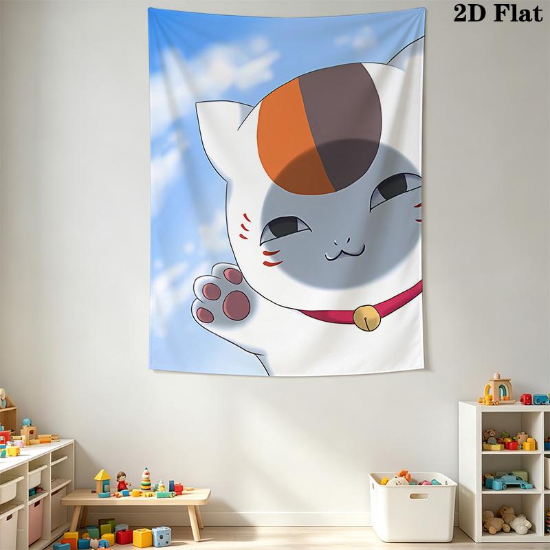 Natsume's Book of Friends Cat Pattern Home Decor Tapestry, Wall Hanging, Decorative RV Wall Cloth.MGT0918546