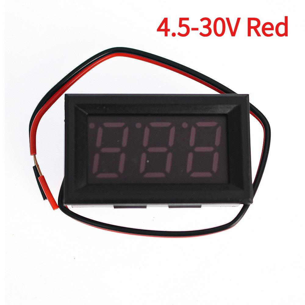 LED Digital Voltmeter 0.56 Inch Digital Voltmeter 0V-30V, 4.5V-30V LED Display Volt Voltage Meter Mini Tester Red/Blue/Green