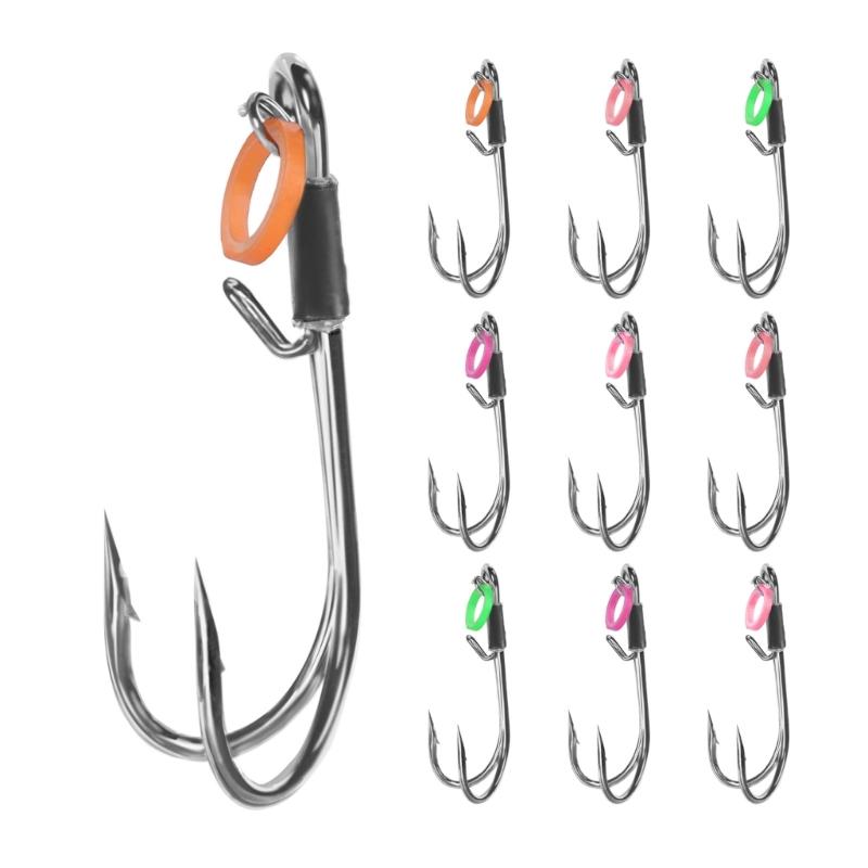 10pcs Professional Fishing Hook High Strengths Fishing Hook Beginner Fishing Gear for Live Shrimp Fishing