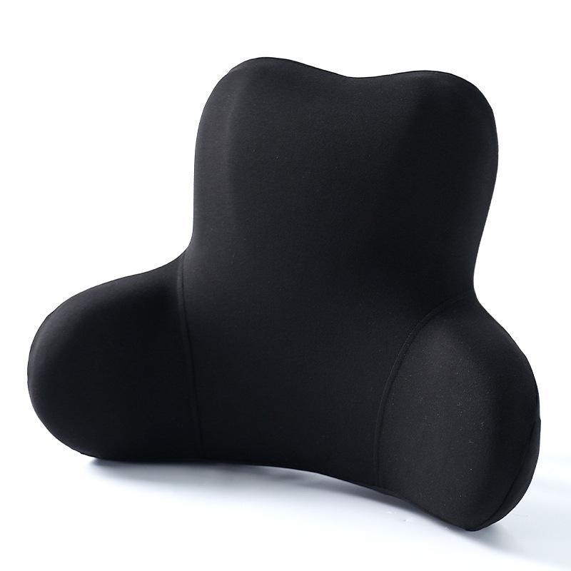1pc Solid Color Office Waist Protection Cushion Car Seat Backrest Cushion Car Accessories Memory Cotton Support Waist Pillow Fit The Lumbar Spine