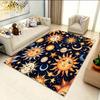 Sun & Moon Design Rug – Non-Slip Floor Mat for Living Room & Bedroom | Hand Washable Decorative Area Rug for Home Spaces