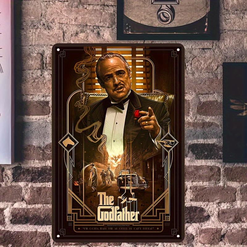 

Godfather Vintage Metal Tin Sign Classic Movie Theme Wall Art PreDrilled Weatherproof Iron Decoration Suitable for Home 20x30cm（7.8x11.8inch）