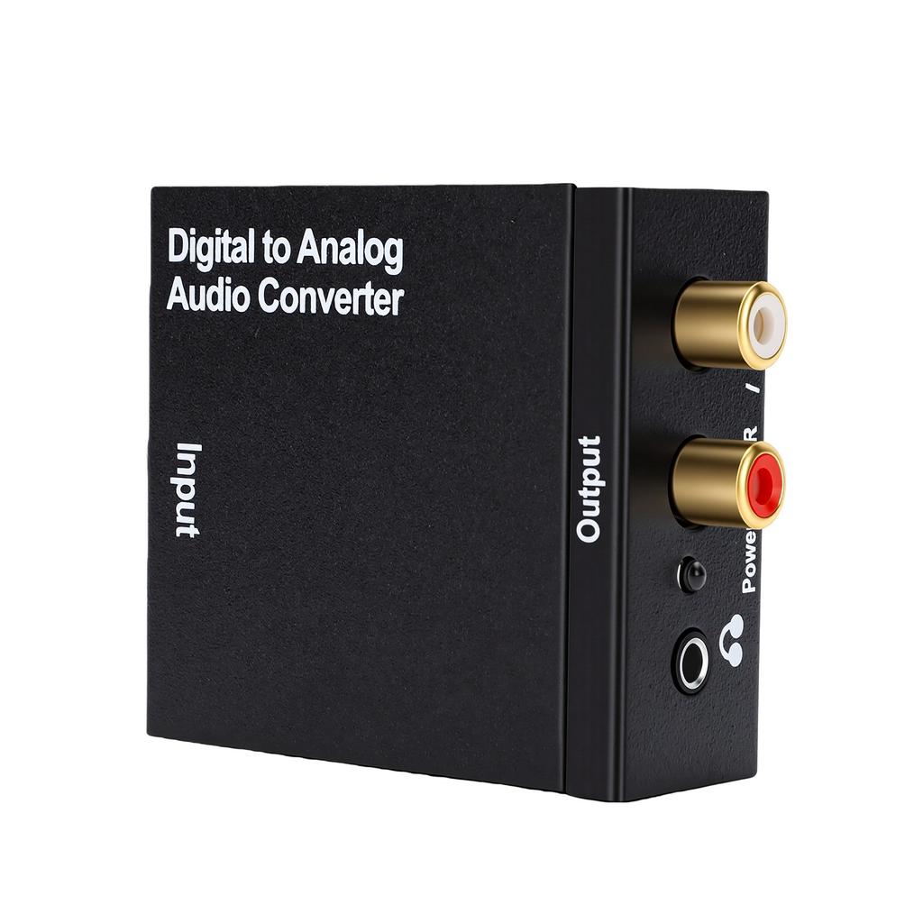 192KHz Digital To Analog Sound Converter Optical To Analog L R 3.5mm Converter for TV Home Theater Sound Systems