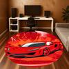 1PC Racing Car Round Chair mat Area Rug - Non-Slip, Floor Mat for Office, Bedroom, and Indoor Decor -Gift D1127218
