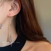 Metal water drop fringed geometric earrings niche simple design earrings European and American high-end temperament earrings