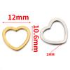 MINGXUAN 20pcs 12-20mm Gold Stainless Steel Love Heart Charms Bracelet Necklace Connectors Earrings DIY Jewelry Making