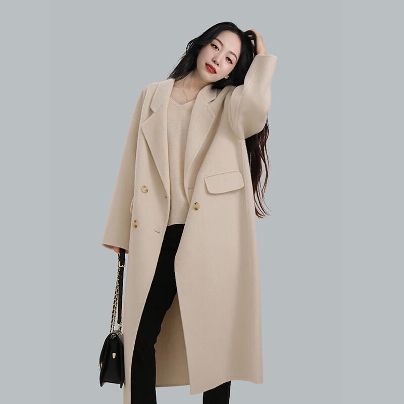 Fengxun Classic Double-Sided Wool Blend Long Coat
